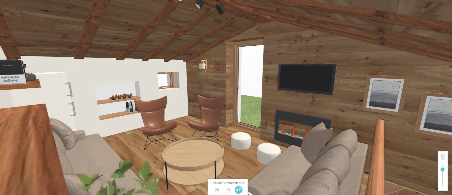 Chalet la Bergerie - Salon vue 2