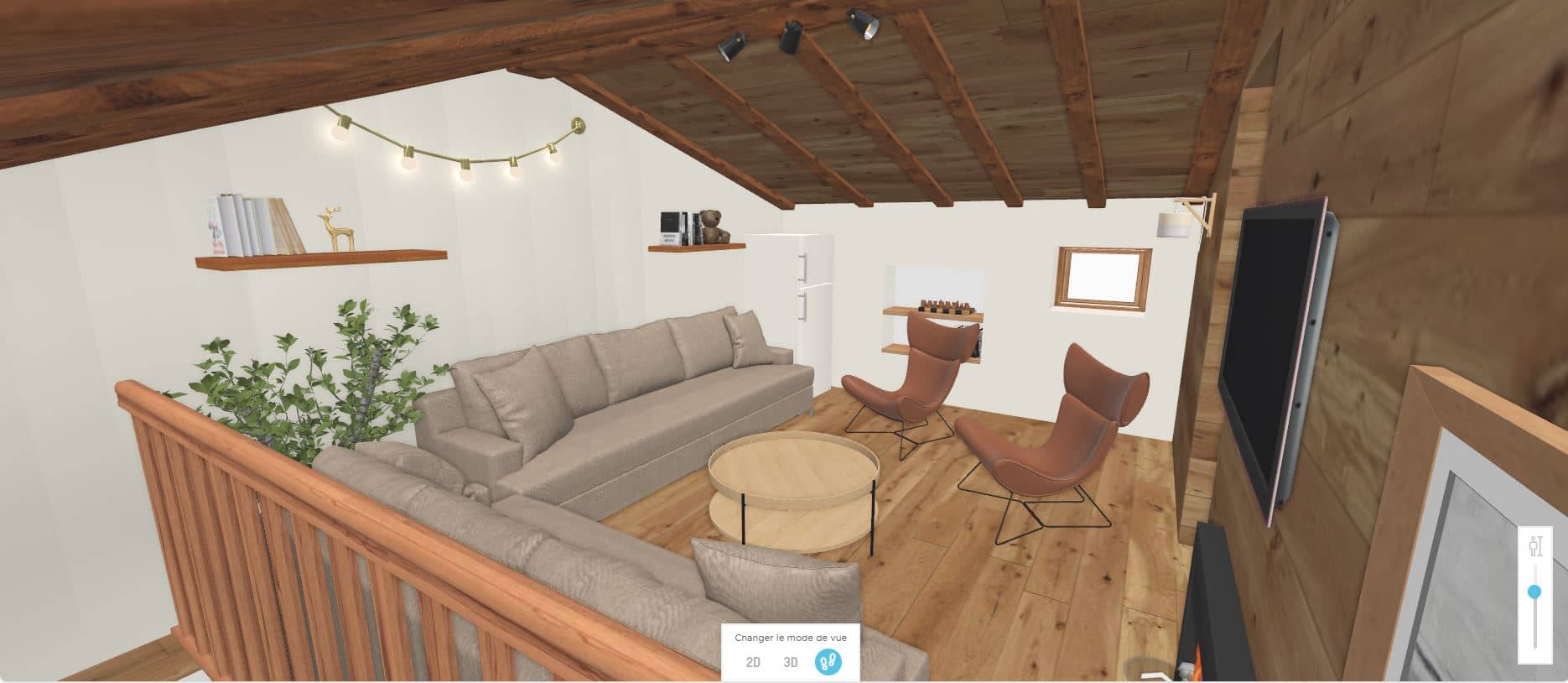 Chalet la Bergerie - Salon vue 1